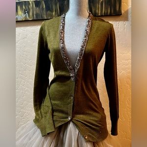 Loft sequins beaded cardigan